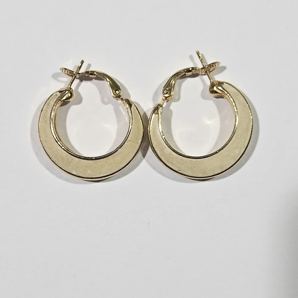 Vintage Goldette Gold and Enamel Earrings